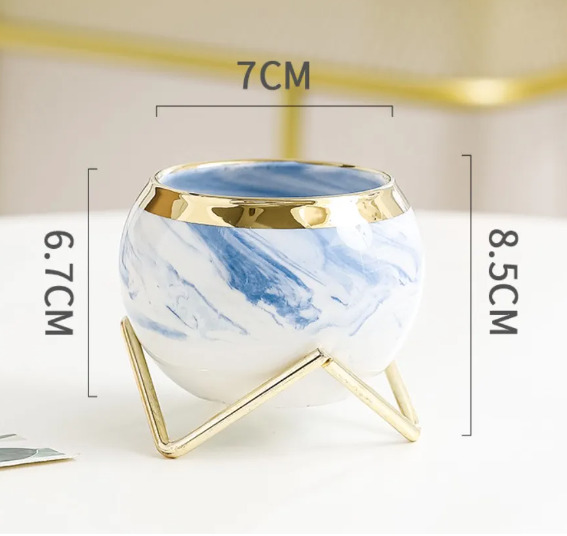 Keramik-Töpfe in Marmor-Optik | Modern&Gold | Deko-Übertöpfe – Bild 3