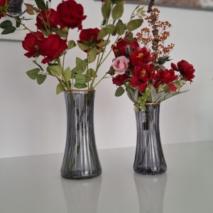 Moderne Zylinder Glasvasen Grau | Klein & Groß | Einzeln
