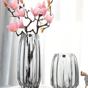 Glasvasen Gerippt Design | Klein & Groß