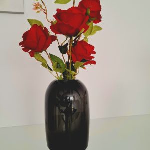 Glasvase massiv einzeln | Deko-Vasen | 26 cm hoch