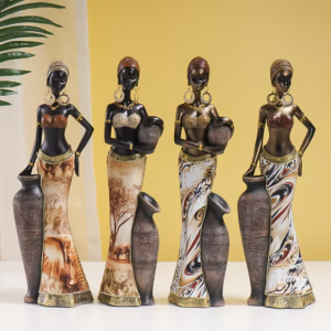 Afrikanische Frauen Figuren Deko-Skulpturen 31cm