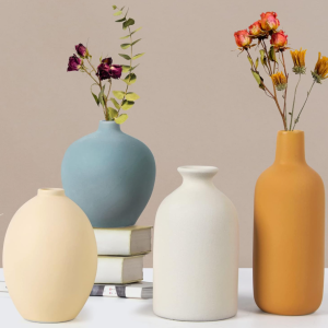 Mini-Keramikvasen Set 4-teilig Matt Boho Deko Mini